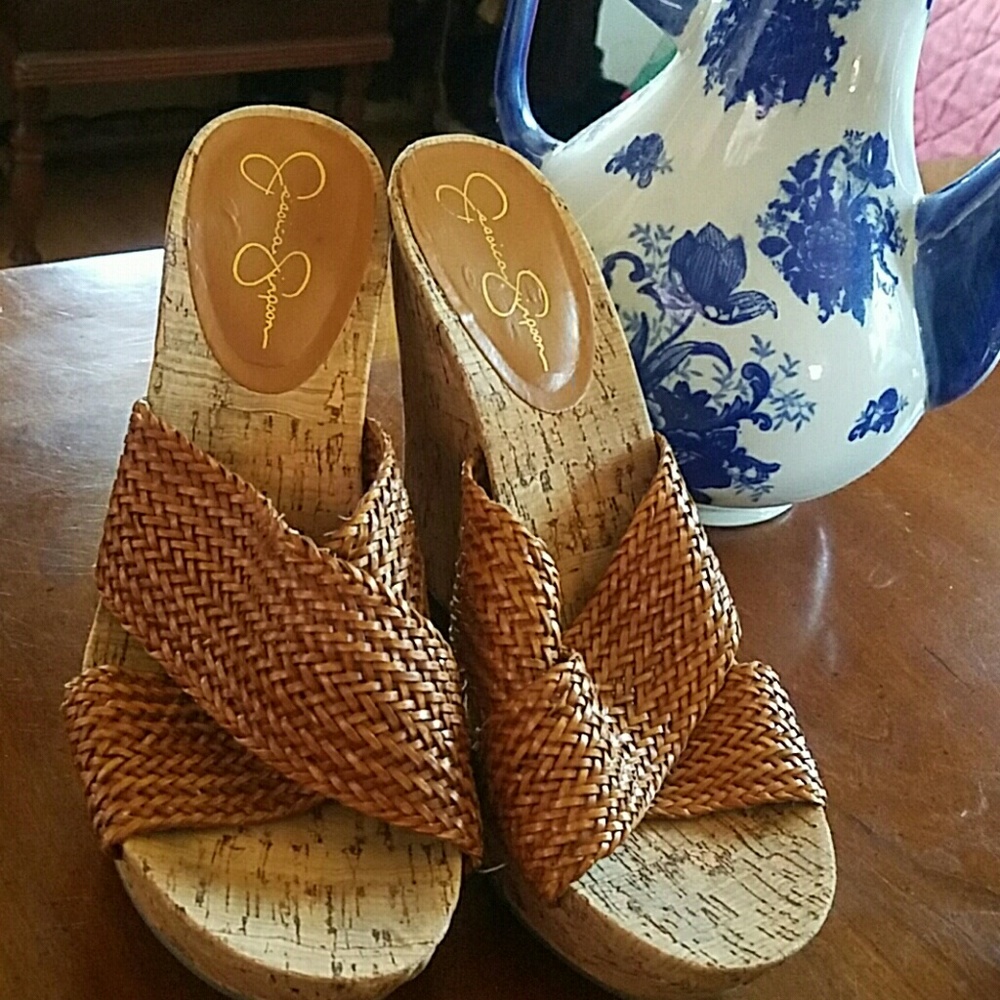 Jessica Simpson wedge sandals.